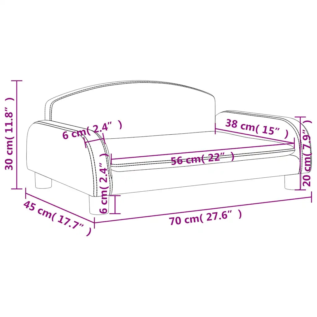 Divano per Bambini Cappuccino 70x45x30 cm in Similpelle 3196367