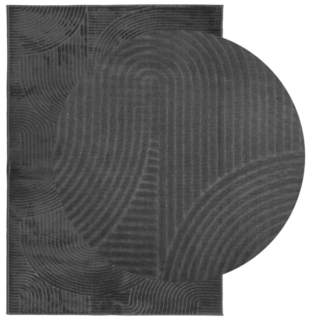 Tappeto IZA a Pelo Corto Aspetto Scandinavo antracite 120x170cm 375428