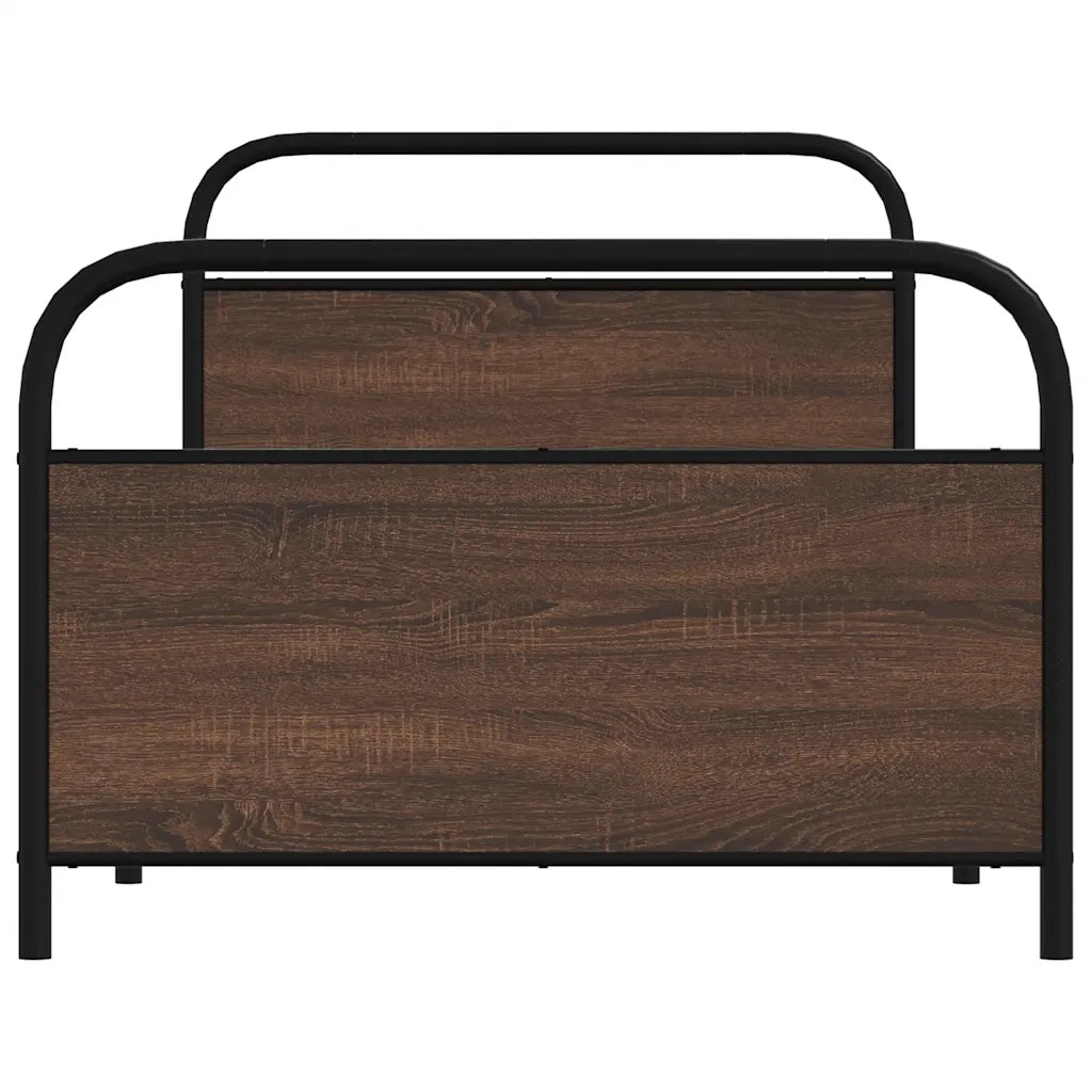 Giroletto senza Materasso-Struttura Letto Rovere Marrone 100x190 cm Truciolato 894548