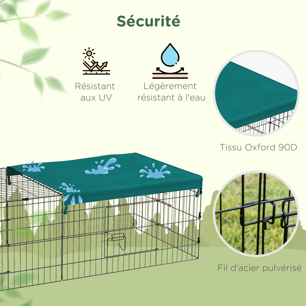 Recinto per animali modulabile ¨C zephmum ¨C verde 185x75x50 cm