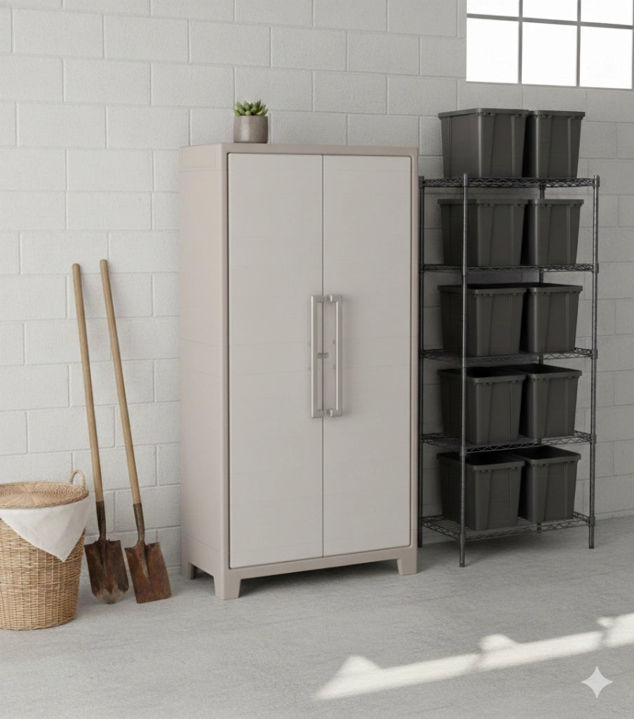 Armadio 4 Ripiani 80x44x182 cm Keter Gulliver Alto XL Sabbia e Beige