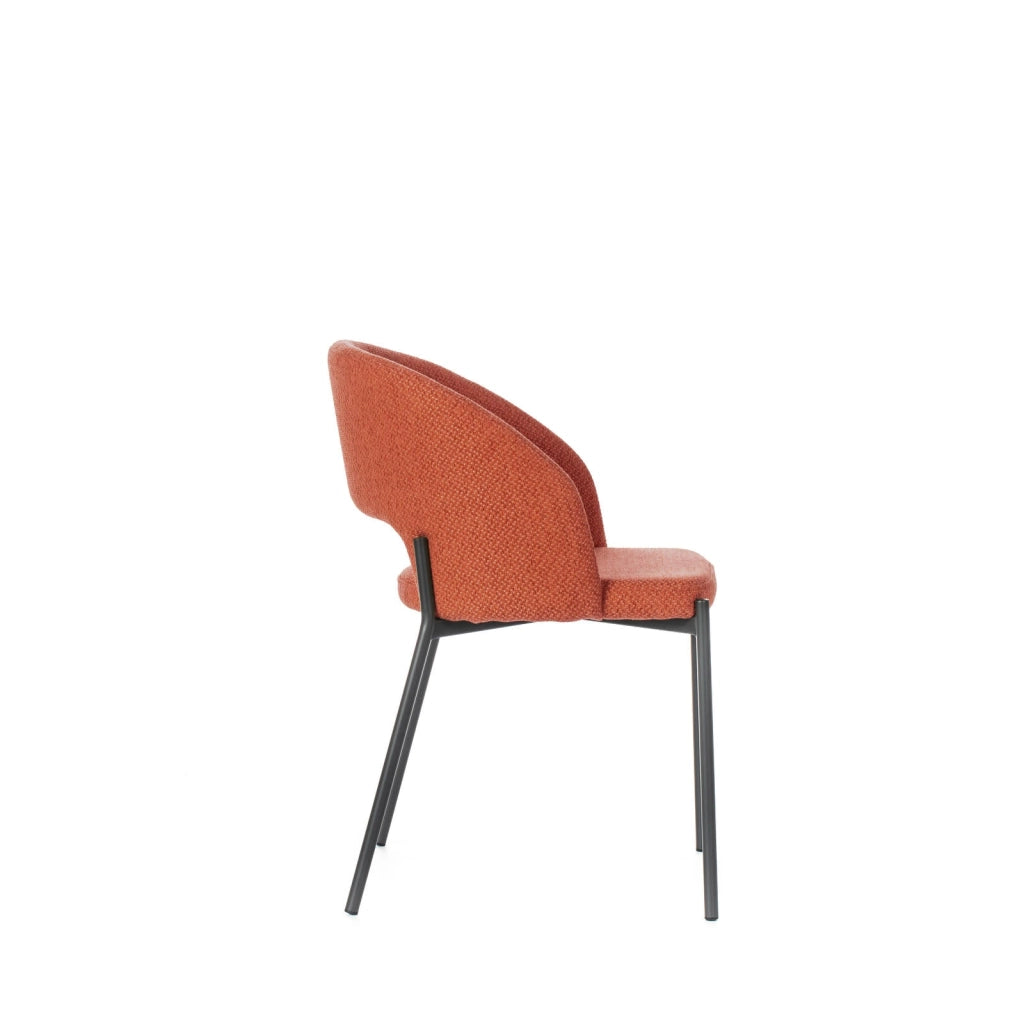 Set 2 Sedie 52x55,5xH78,5 cm in Tessuto Greta Arancio