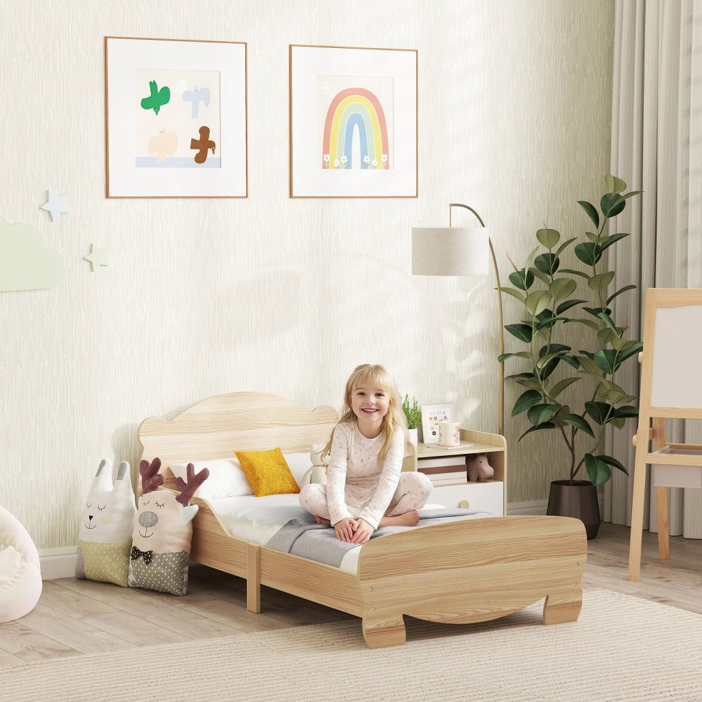 Letto a castello con design orso per bambini 3-6 anni ¨C zephmum ¨C 143.5x80x55 cm legno naturale