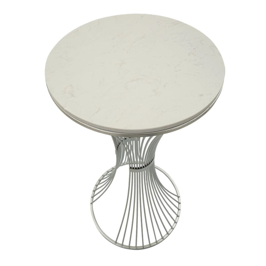 Tavolino VKH581, Argento, Marmo, 50x50x100 cm