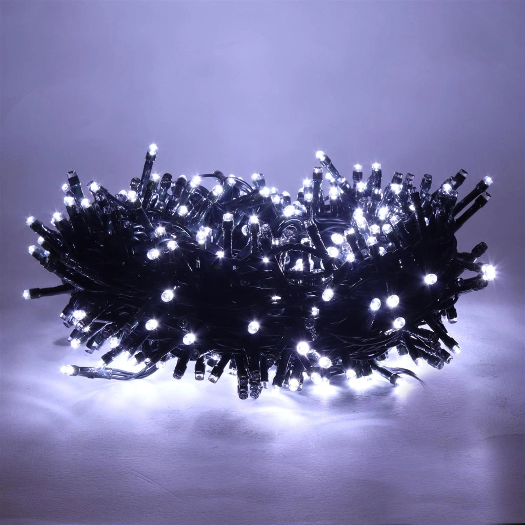 HIGH-TECH LUCI DI NATALE 500 LED BIANCO/BLU DA INTERNO E ESTERNO 26,5 METRI