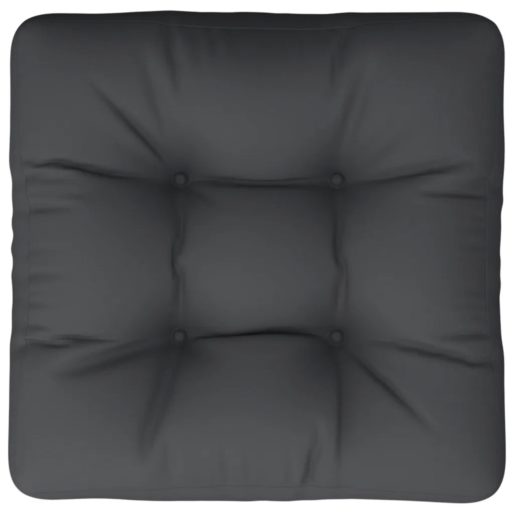 Cuscino per Pallet Nero 60x60x12 cm in Tessuto
