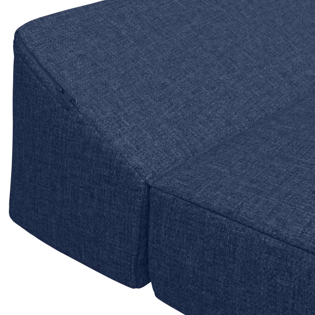 Divano Letto Pieghevole Blu 120 x 60 x 49 cm Tessuto 900039