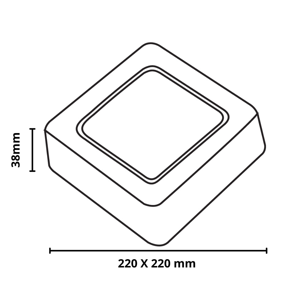 Plafoniera led soffitto 18watt slim quadra alimentatore incluso *** temperatura colore lampada 4500k bianco naturale,...