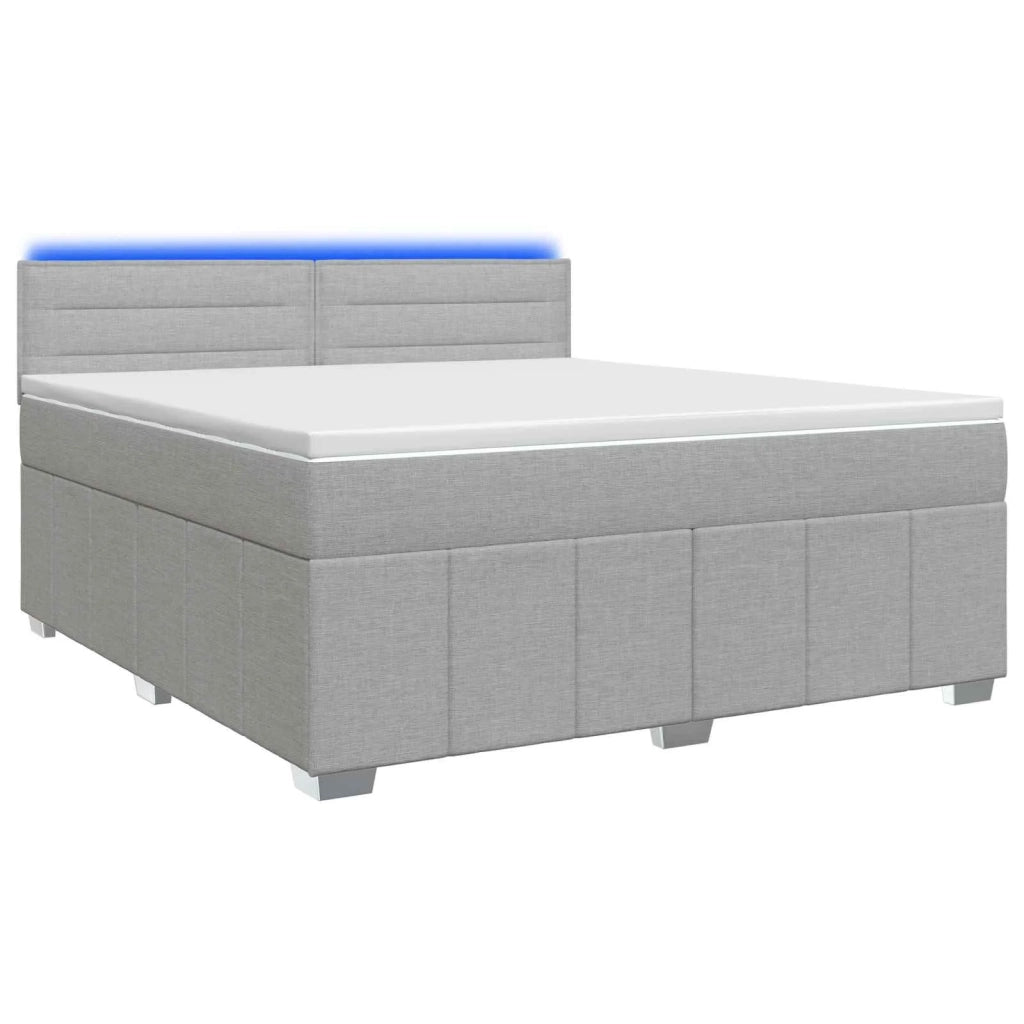 Letto box spring con materasso Grigio Chiaro 140 x 190 cm 3452663