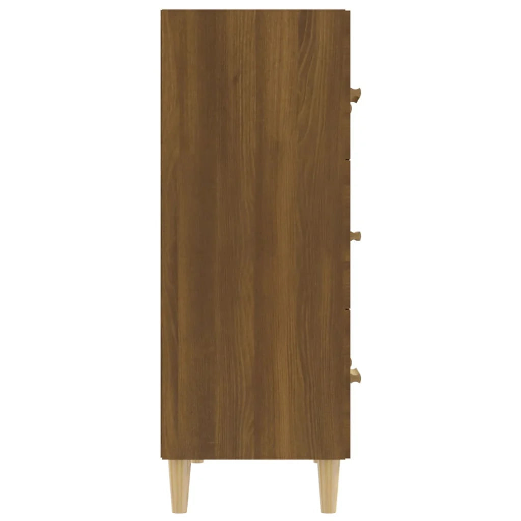 Buffet credenza cassettiera armadio mobile contenitore organizer per cucina soggiorno salotto 70 x 34 x 90 cm legno ingegnerizzato marrone 02_0031404