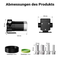 Pompa travaso carburante 12 V 75 W, Pompa travaso gasolio/benzina, 14 l/min, 3200 giri/min, con accessori