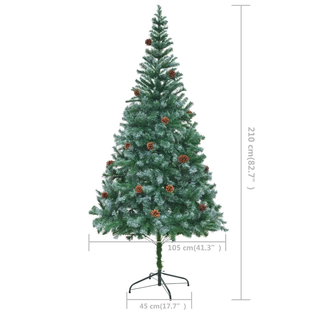 Albero di Natale | Decorazioni natalizie Artificiale con Pigne 210 cm