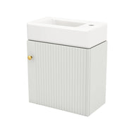 Mobile sottolavabo con 1 anta; ampio spazio contenitivo e chiusura ammortizzata; per bagno; 62 × 54 × 26 cm
