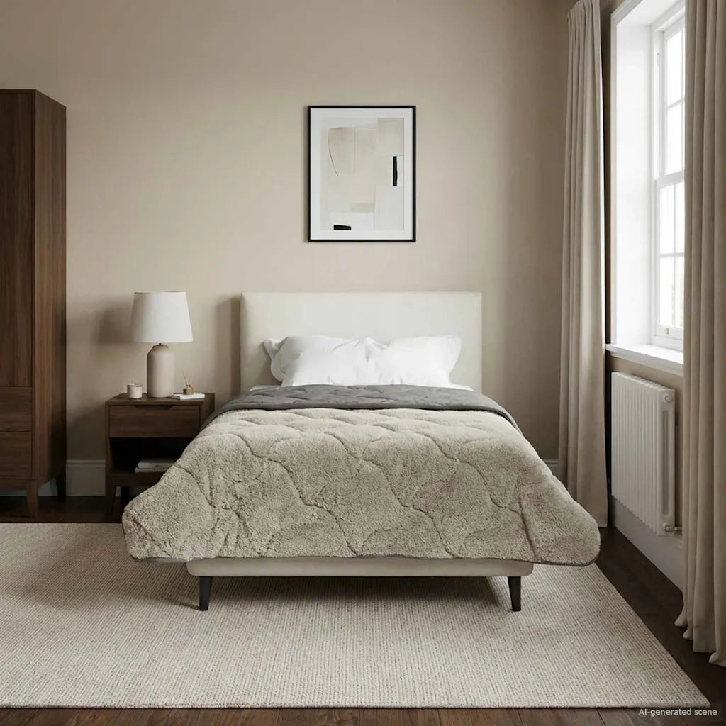 Duvet Invernale Trapuntato Grigio chiaro 140 x 220 cm 42026314