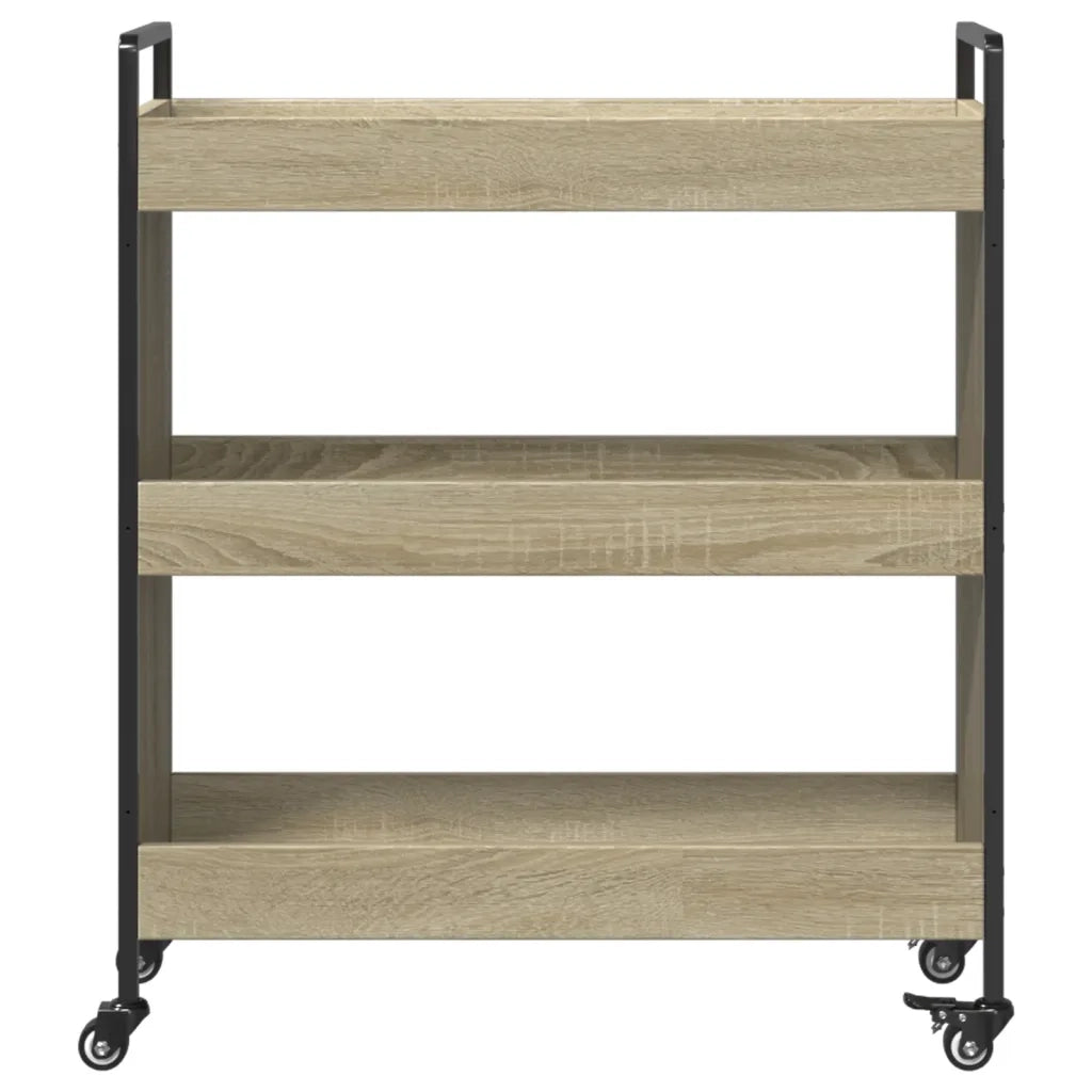 Carrello da Cucina-Scaffale per Cucina Rovere Sonoma 70x30x82 cm Legno Multistrato
