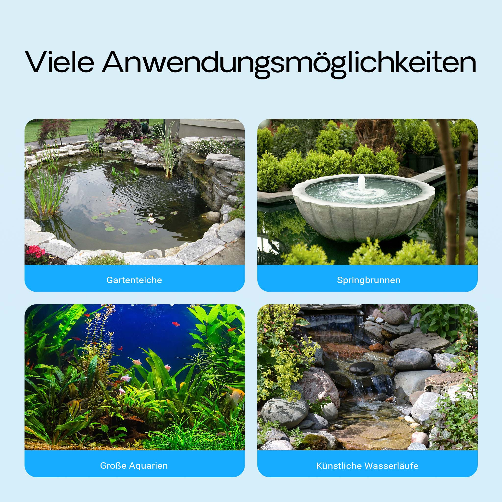 Pompa da laghetto CTF-4800 SuperECO 4500l/h 30W per circolazione e filtrazione acqua