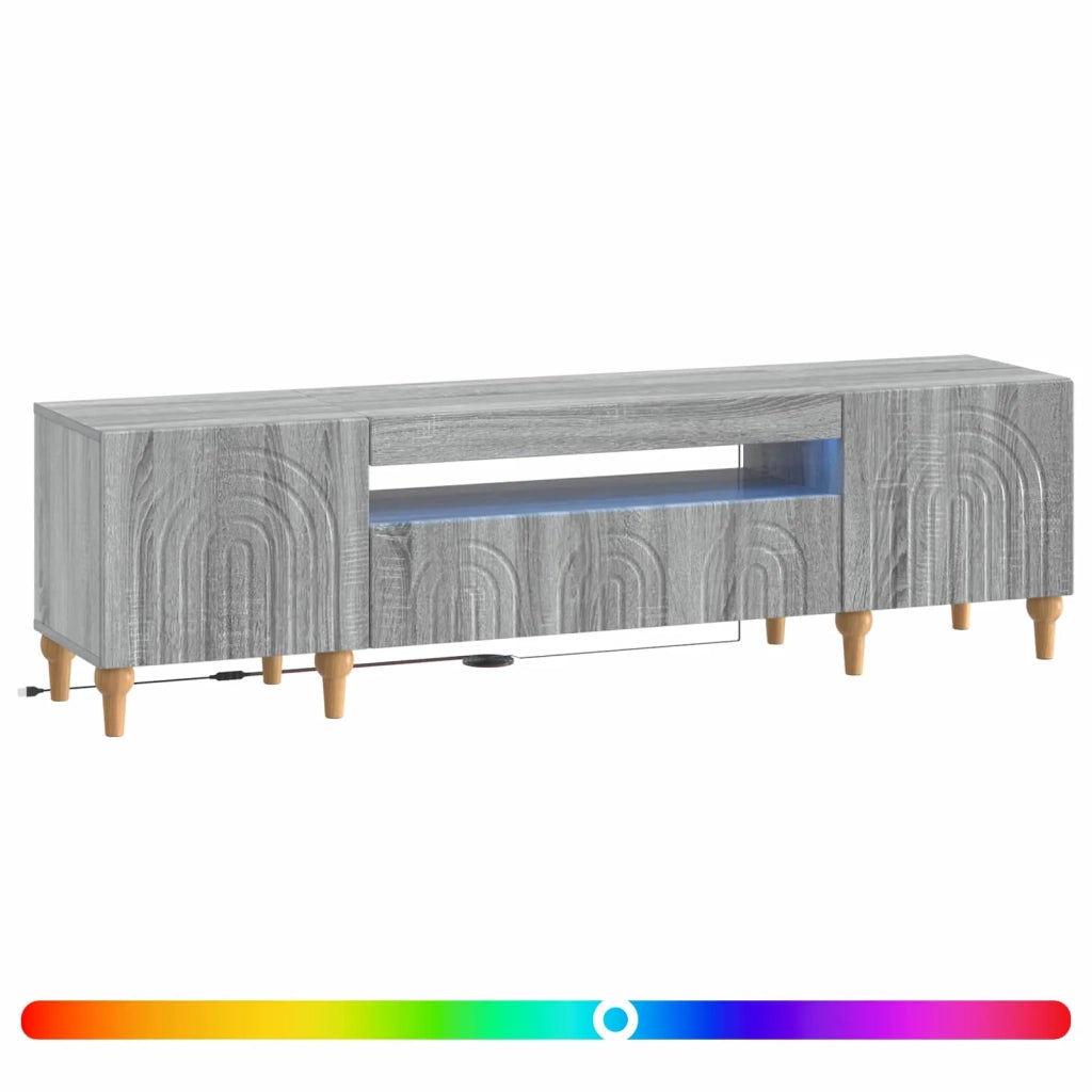 Mobile TV LED Sonoma grigio Legno ingegnerizzato 896251