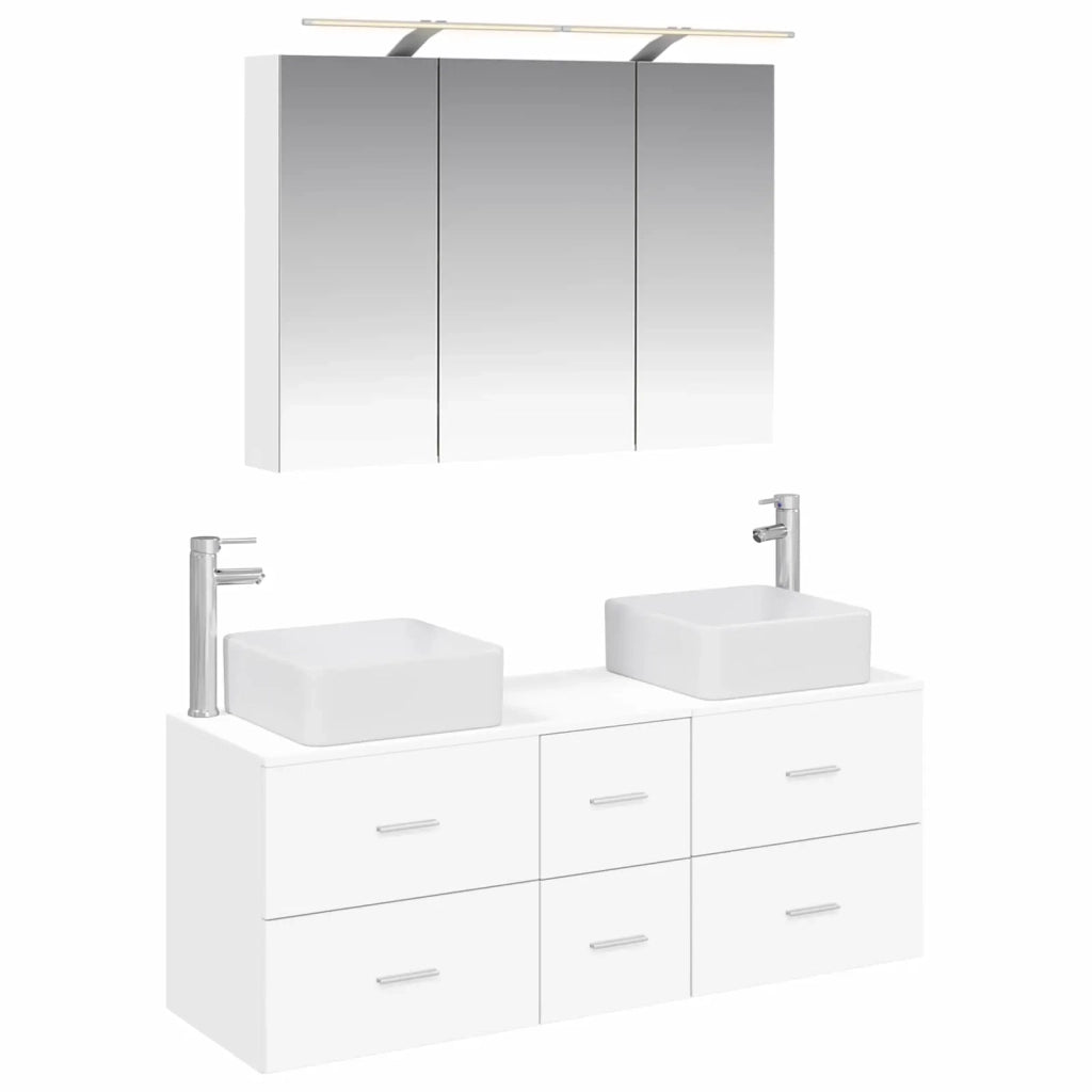 Set di mobili per il bagno 4 pcs Bianco 3406775