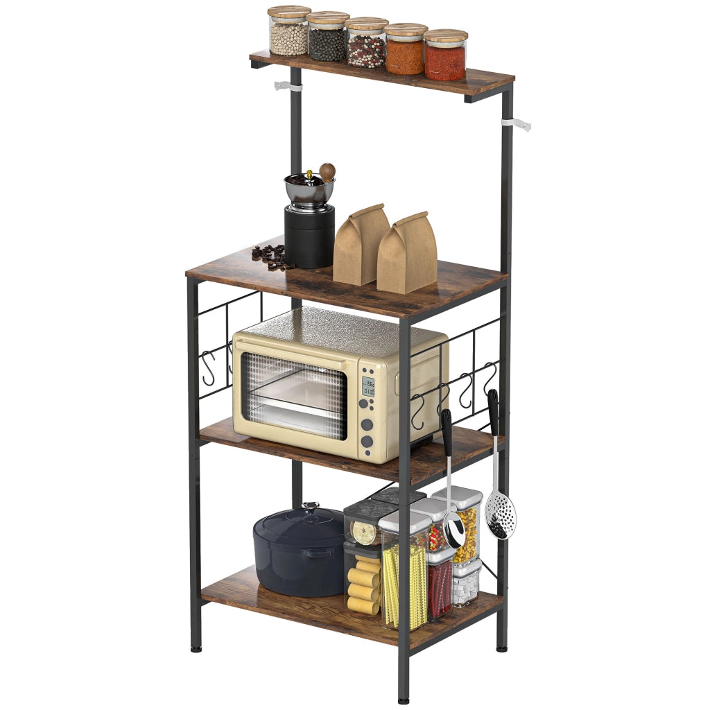 Scaffale da Cucina ¨C zephmum ¨C Marrone e Nero