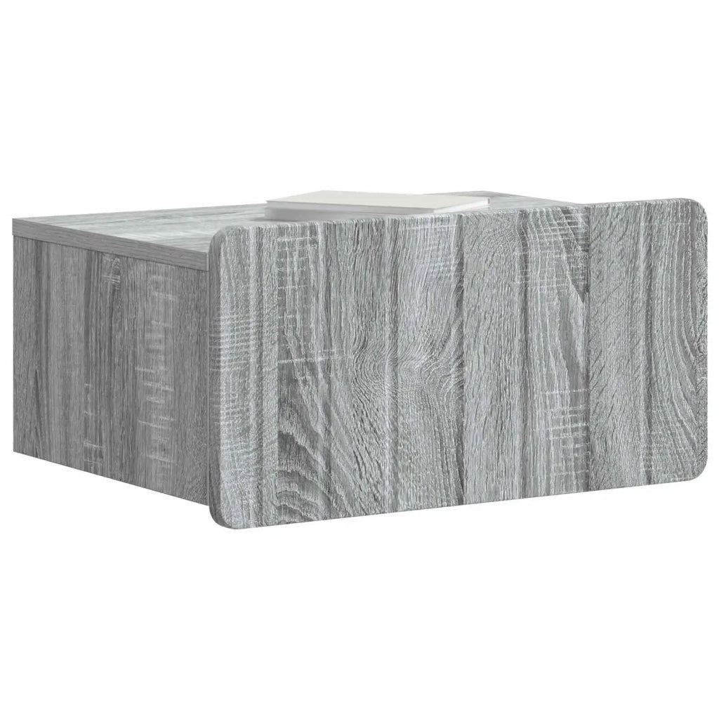 Mobiletto da notte a muro Grigio Sonoma 49 x 34,5 x 24 cm 898287