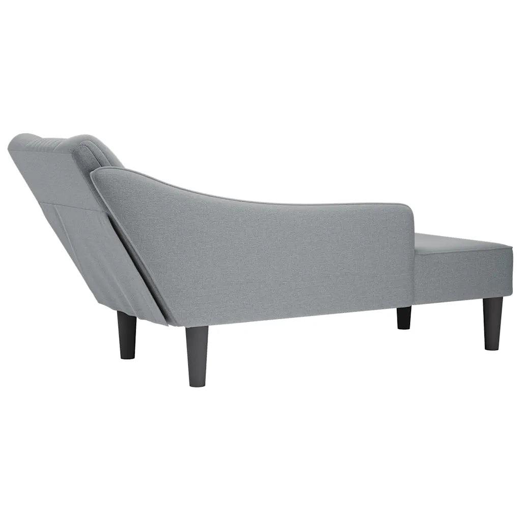 Sdraio con Bracciolo Destro in Tessuto Grigio Chiaro CFW4361441