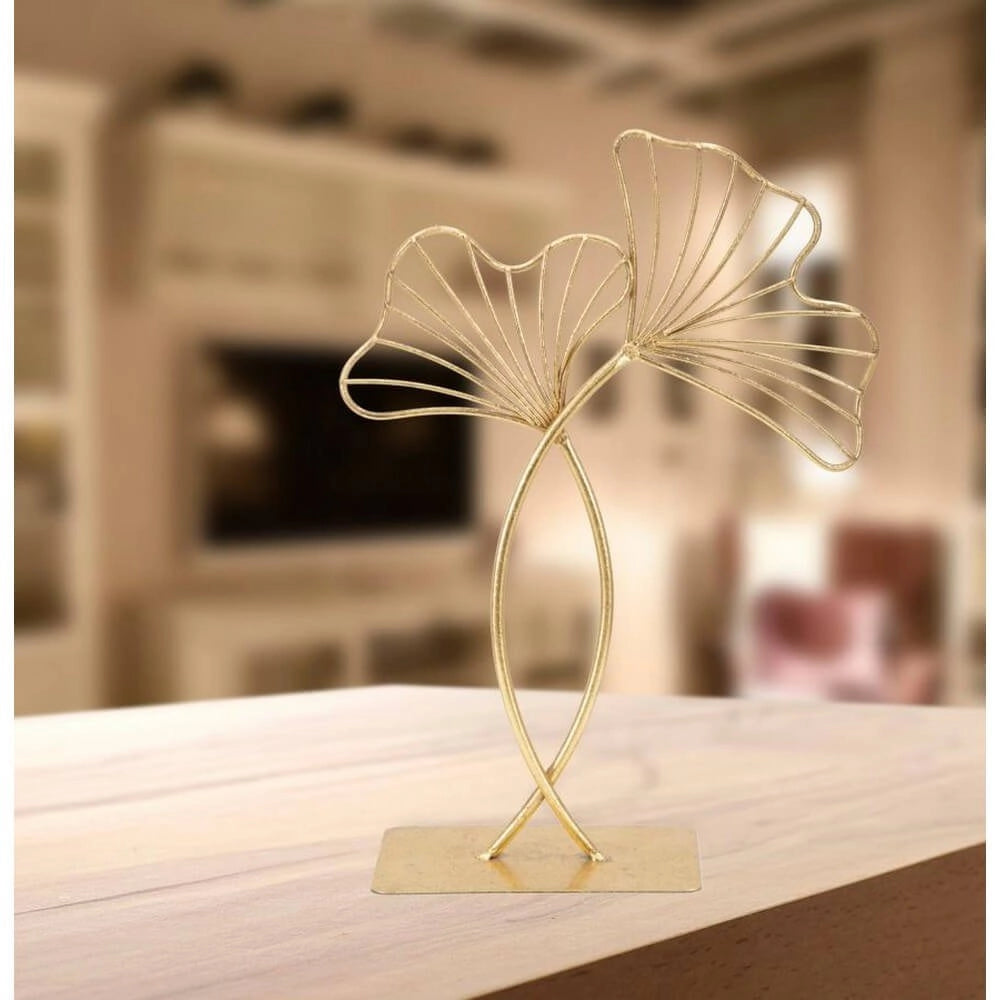 Soprammobile moderno in metallo dorato con albero di farfalle - FARFLIA