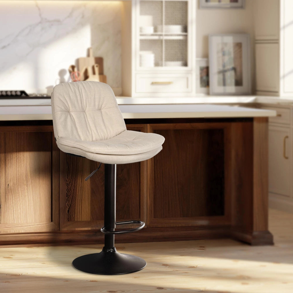 Barhocker Laurel Stoff schwarz
