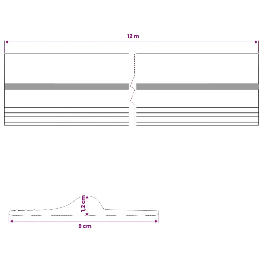 Guarnizione per pavimento del garage Nero e Giallo PVC 42038291