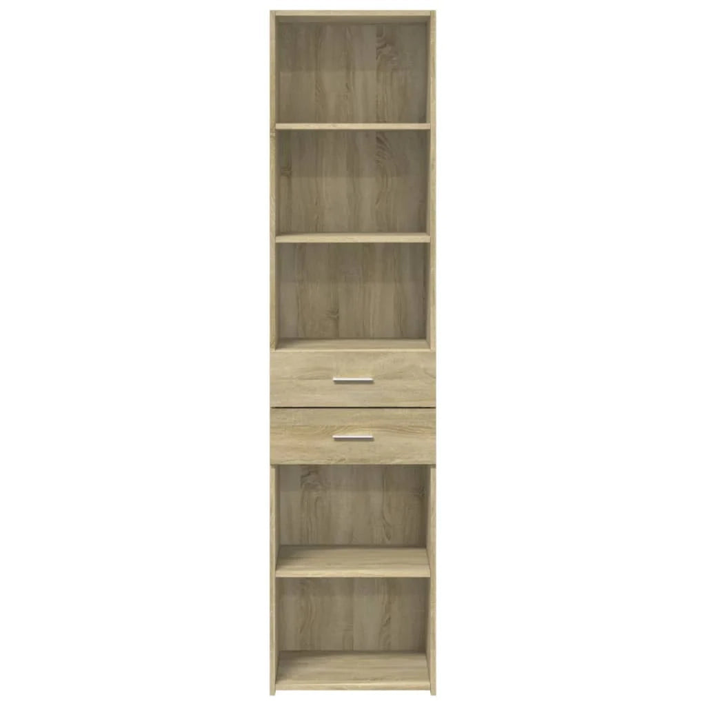 Buffet credenza cassettiera armadio mobile contenitore organizer cucina soggiorno salotto rovere Sonoma alto 45 x 42,5 x 185 cm legno ingegnerizzato marrone 02_0034067