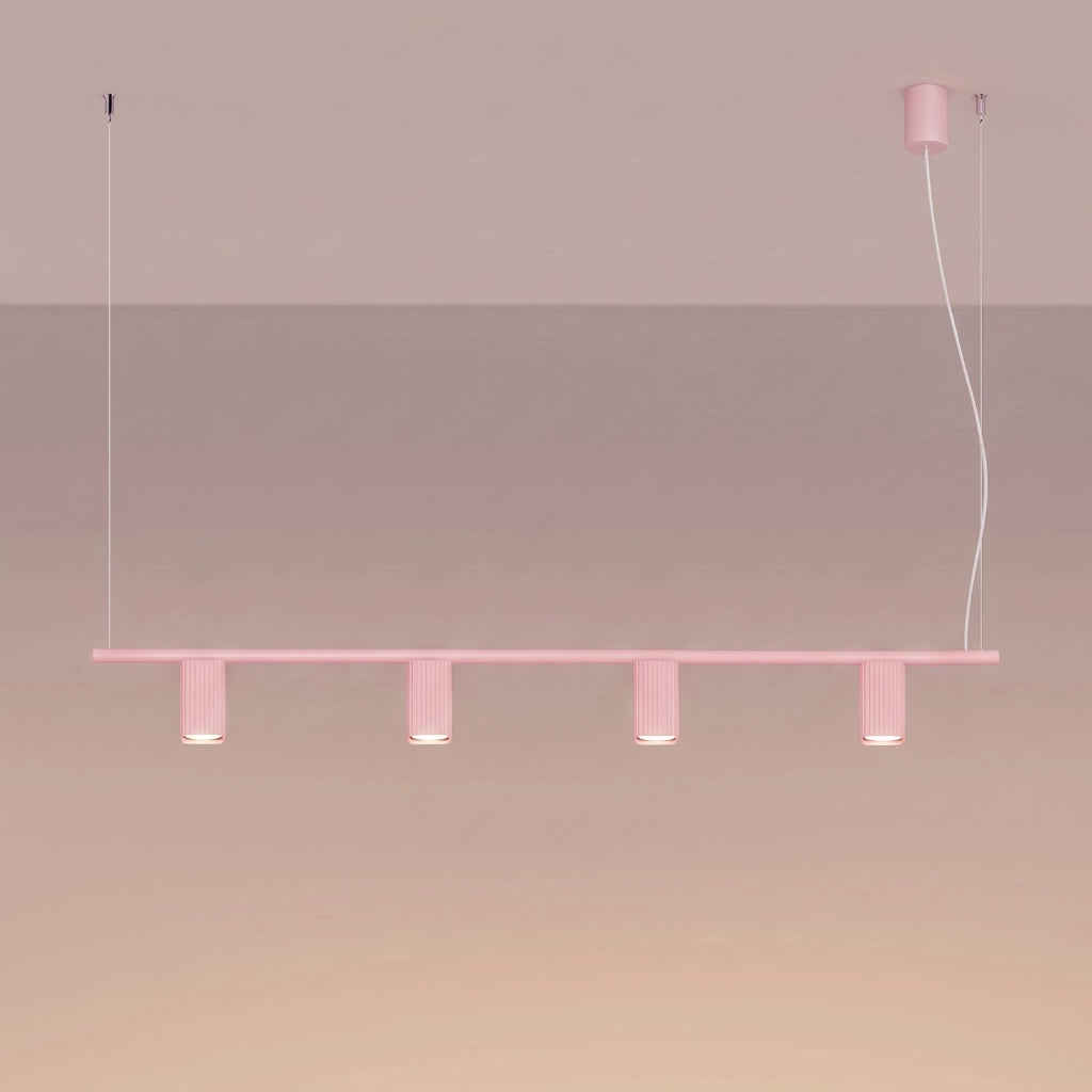 Lampadario RAYO 4 rosa
