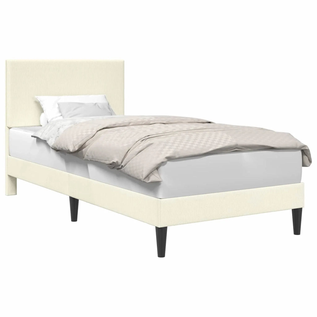 Struttura del letto Crema 100 x 200 cm Tessuto in Cords 42027718