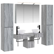 Set di mobili per il bagno 6 pcs Sonoma grigio 3407180