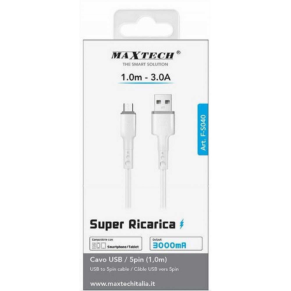 Trade Shop - Cavo Usb A Micro Usb 1mt 3 A Super Ricarica Trasferimento Dati Smartphone F-s040 -