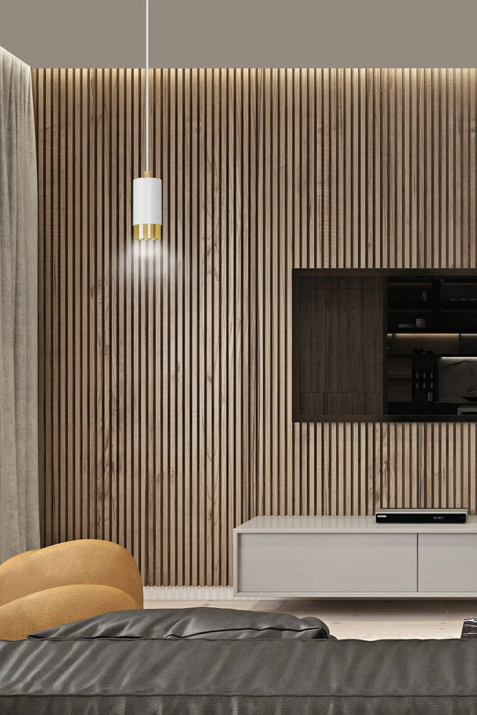 Lampada a sospensione Emibig Fumiko GU10 bianco oro