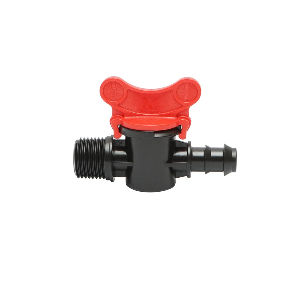 Rubinetto per tubo di gocciolamento D16mmx1/2 pollice con filettatura esterna per sistemi di irrigazione