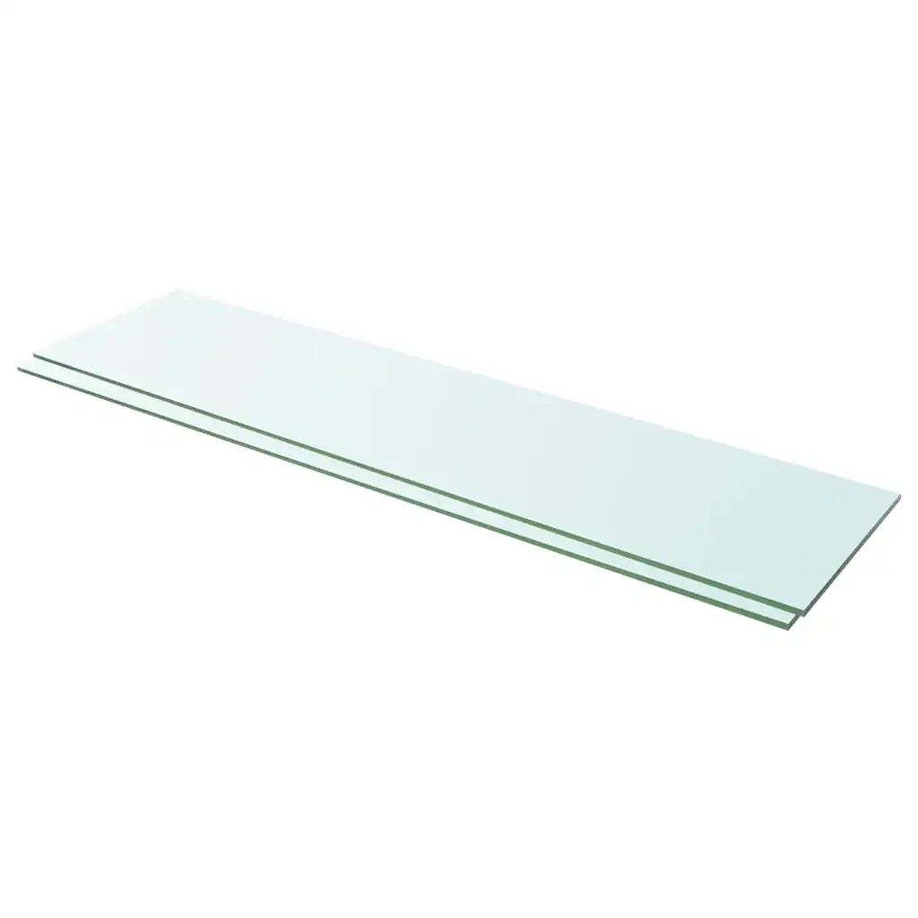 Mensole in Vetro Trasparente 2 pz 100x25 cm cod mxl 32927