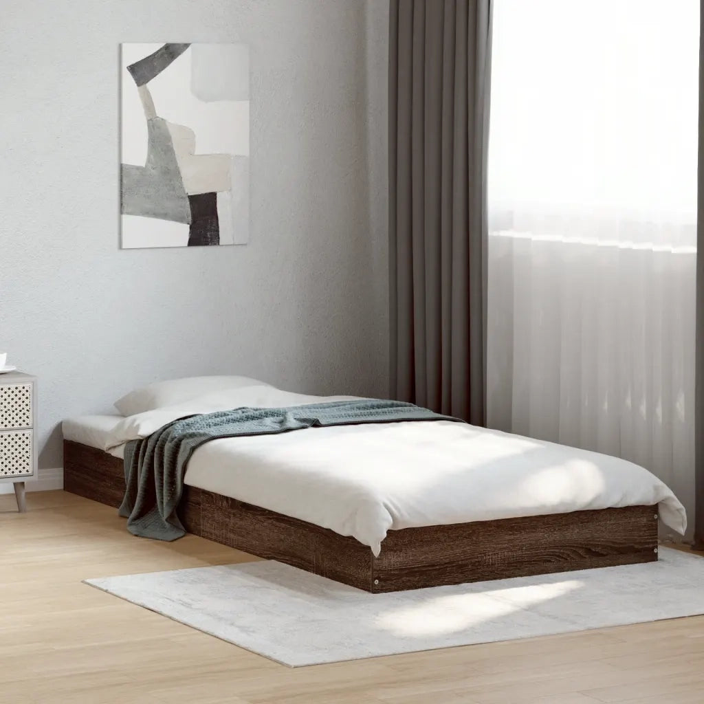Giroletto senza Materasso Rovere Marrone 75x190cm in Truciolato