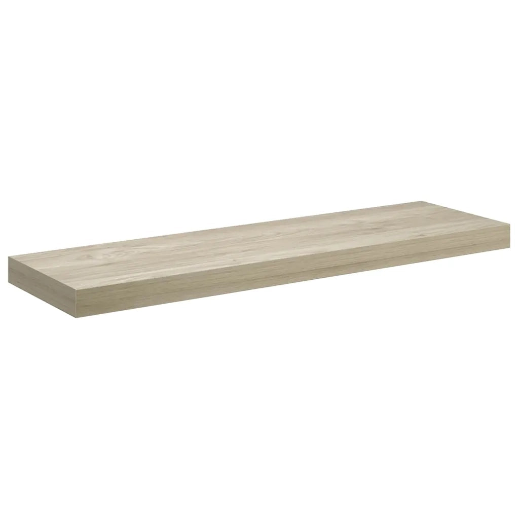 Scaffali a Parete 2 pz Rovere 80x23,5x3,8 cm in MDF 323878