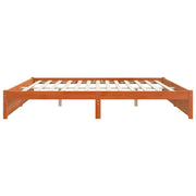 Letto matrimoniale | Letto per adulti | Struttura del letto Marrone cerato 140 x 200 cm