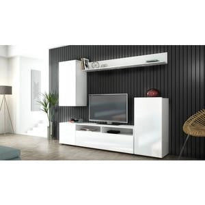 KIT PARETE ATTREZZATA LIVING BRIDGE CM. 207X170X34 BIANCO LUCIDO