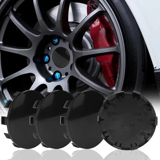 Gavette di protezione 56 mm - 4 pezzi - Gavette di protezione - Copertura - Superficie lucida nera - Alta resistenza a temperature elevate