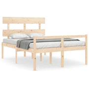 Letto matrimoniale | Letto per adulti | Letto per Anziani con Testiera 120x200 cm in Legno Massello