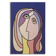 Stampa su Tela Viso 12, Multicolore, Legno, 80x3x120 cm