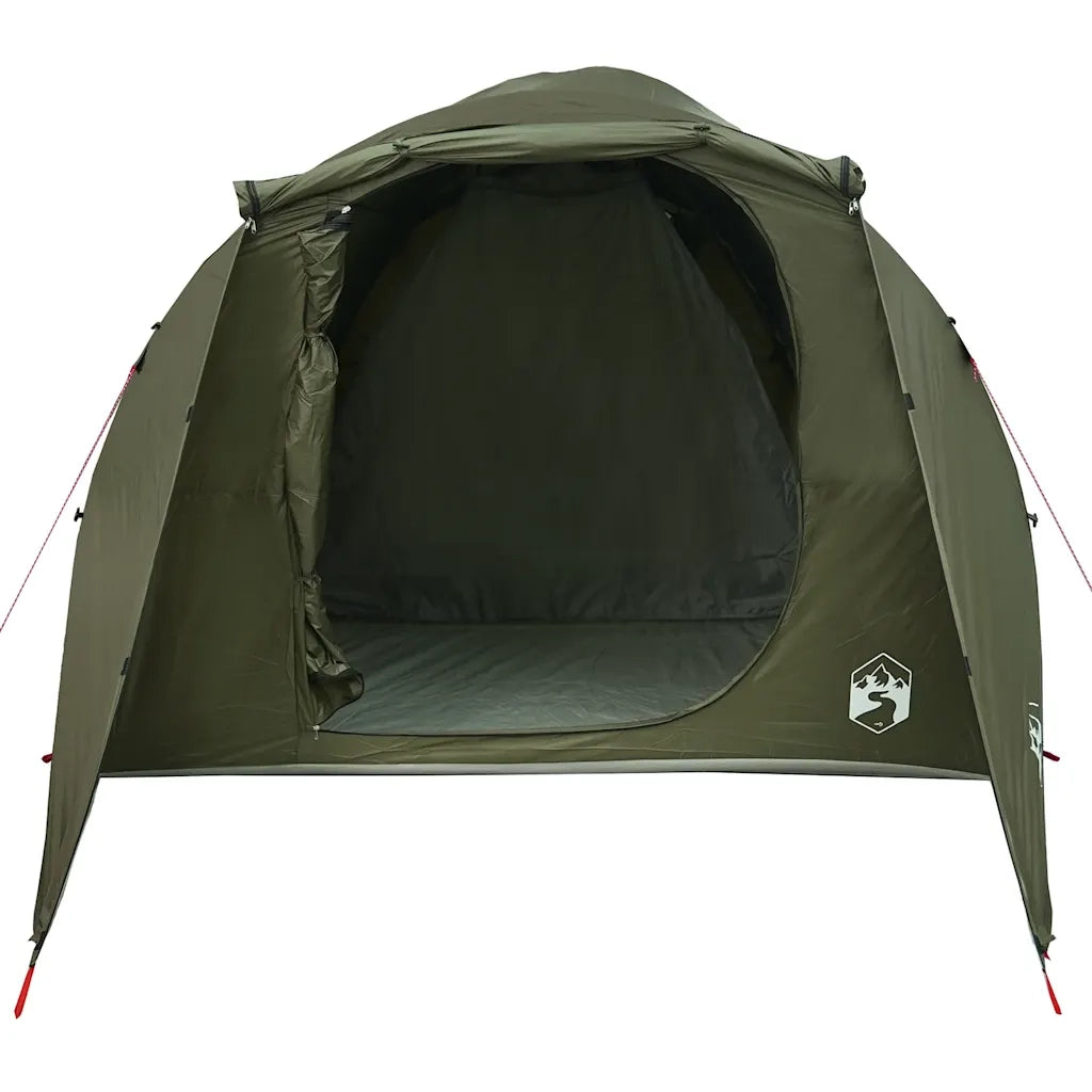 Tenda Familiare a Tunnel per 6 Persone Verde Oliva Resistente all'acqua 4009575