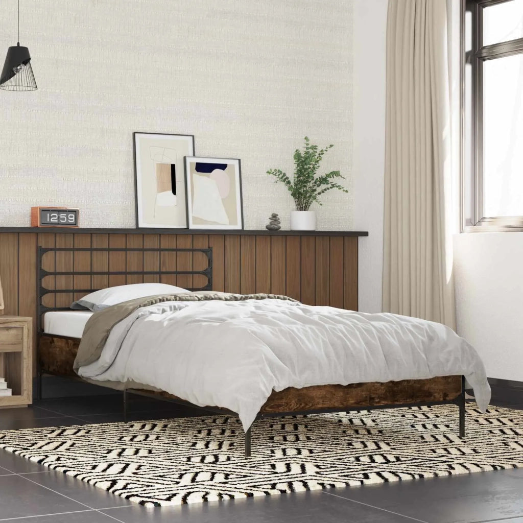 Struttura del letto-Giroletto Rovere Fumo 80 x 200 cm 218392