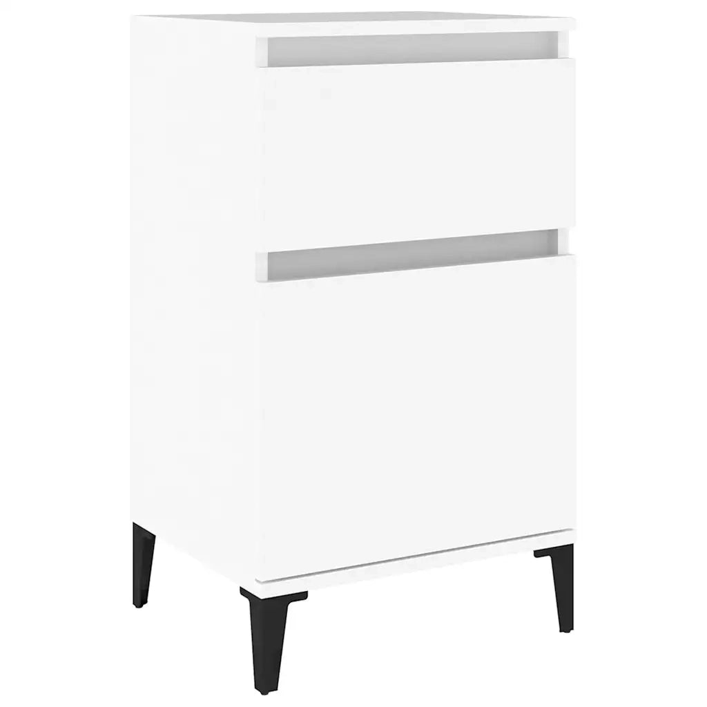 Comodino-Tavolino da notte Bianco 40x35x70 cm 502565