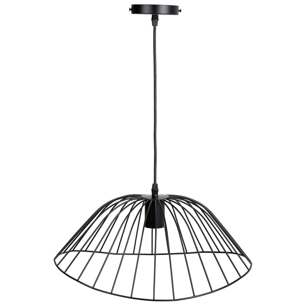 Plafoniera in metallo nero 43x26x100h