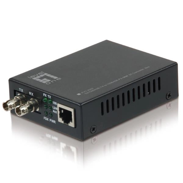 Levelone fvt-2002 convertitore multimediale di rete 100 mbit/s 1310 nm nero