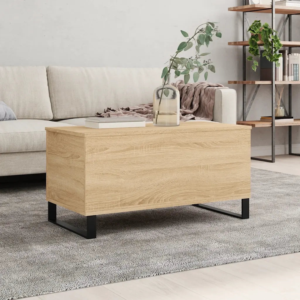 Tavolino Salotto Rovere Sonoma 90x44,5x45 cm Legno Multistratocod mxl 102788