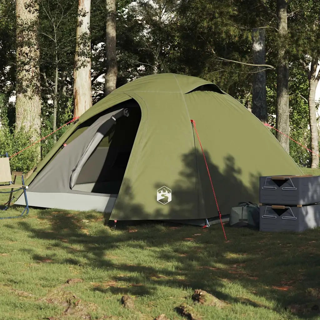 Tenda da Campeggio a Cupola 4 Persone Verde Oliva Impermeabile 4009618